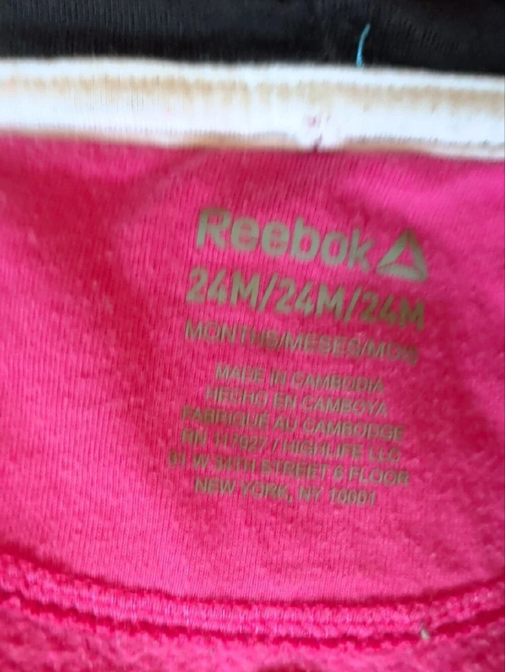 Reebok Hot Pink Hooded One-Piece Bodysuit for Kids